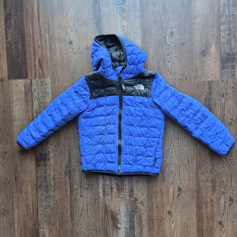 The North Face Quilted Blue and Black Jacket